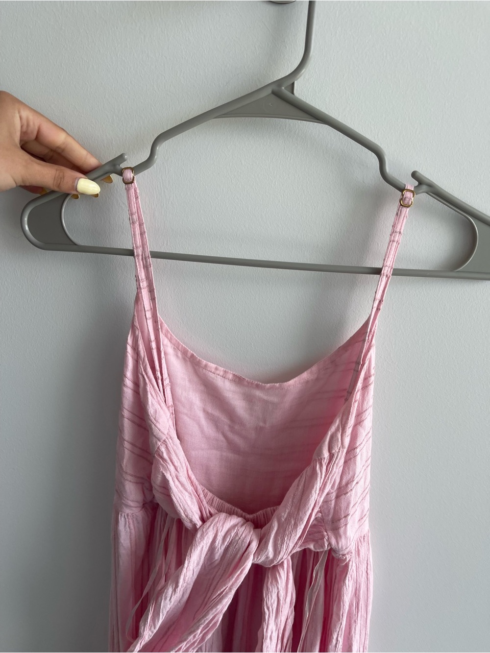 L*SPACE Santorini Light Pink Tie-Back Maxi Dress - Picture 5 of 8